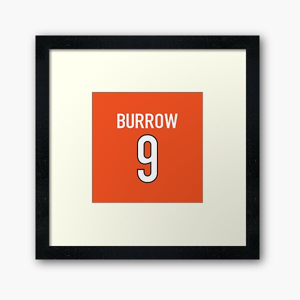 Joe Burrow 9 - Cincinnati Bengals Jersey Sticker for Sale by sgkrishna