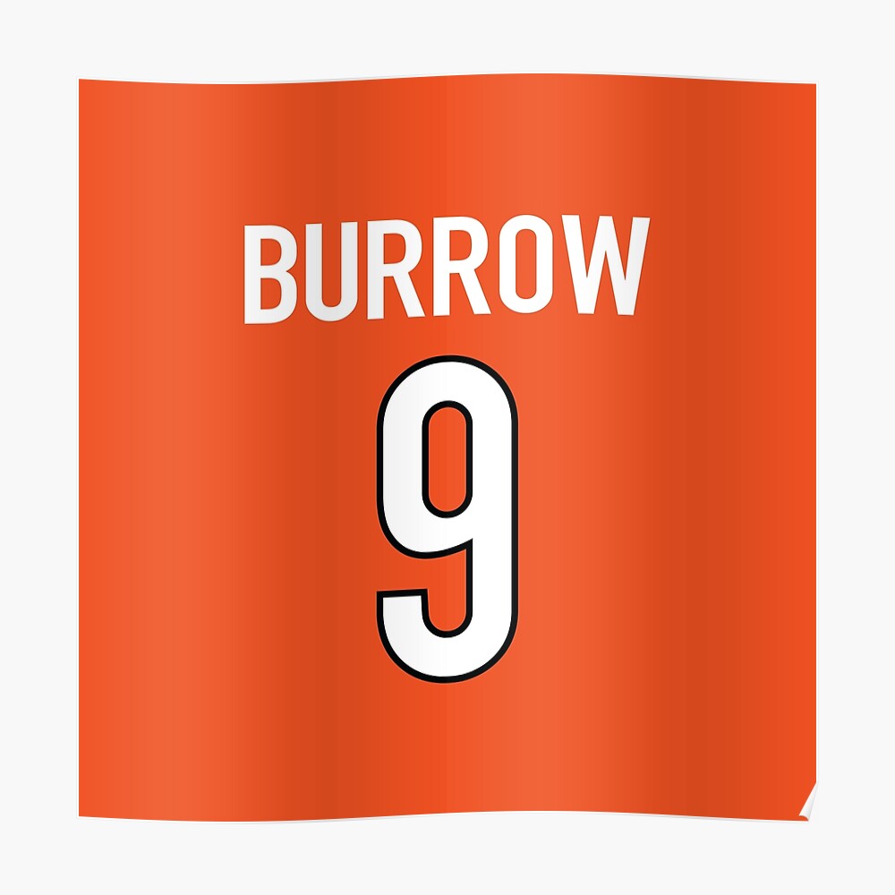 Joe Burrow Orange Bengals Jersey - #9 Joe Burrow Lightweight Hoodie | Redbubble