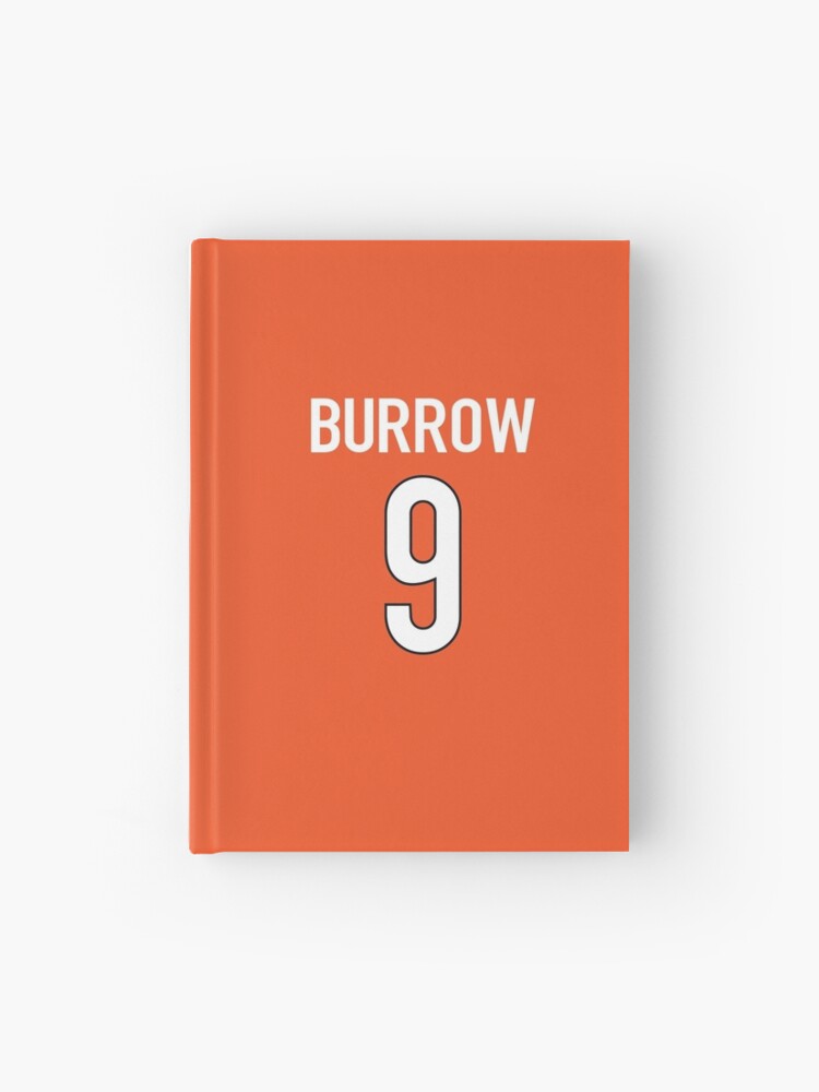 Joe Burrow Orange Bengals Jersey - #9 Hardcover Journal for Sale by  djstagge