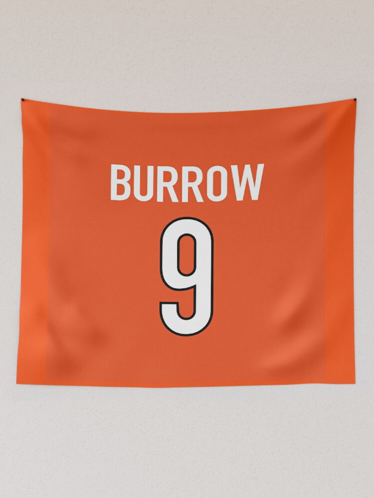 Joe Burrow Orange Bengals Jersey - #9 Tapestry for Sale by djstagge