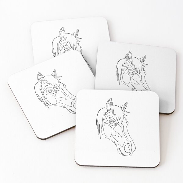 Artikelvorschau, Zen Lines Lazy Horse (schwarze Linie) entworfen und verkauft von HijinksStudio.
