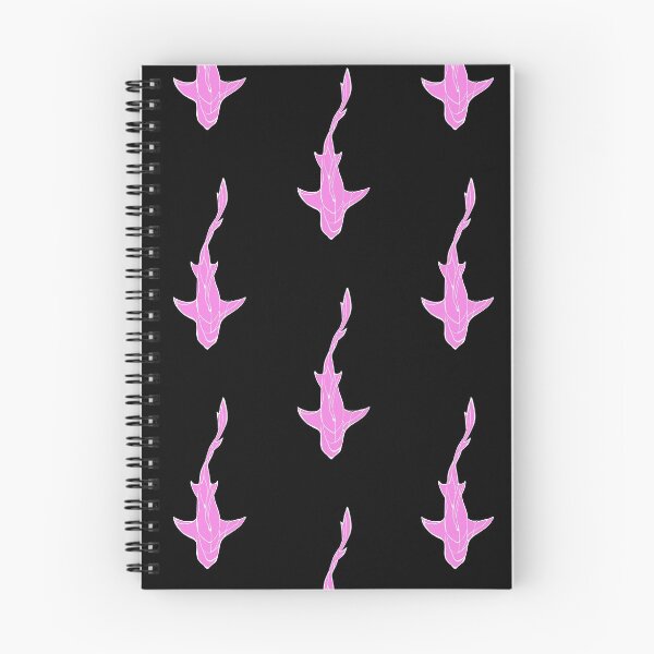 Item preview, Black/Pink Line Art White Shark Ocean Themed Design Lemon, Tiger, Cookie Cutter Shark designed and sold by Celosia Liv.