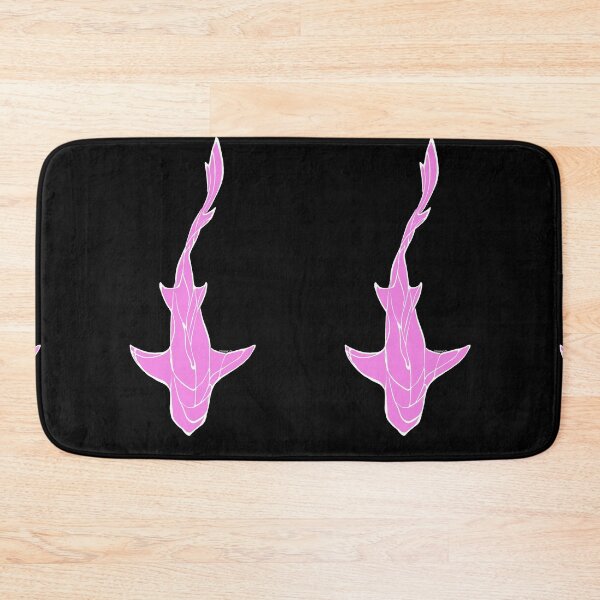 Item preview, Black/Pink Line Art White Shark Ocean Themed Design Lemon, Tiger, Cookie Cutter Shark designed and sold by Celosia Liv.