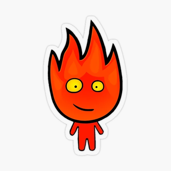 Cute Fire boy and Water girl Sticker for Sale by Chamika69