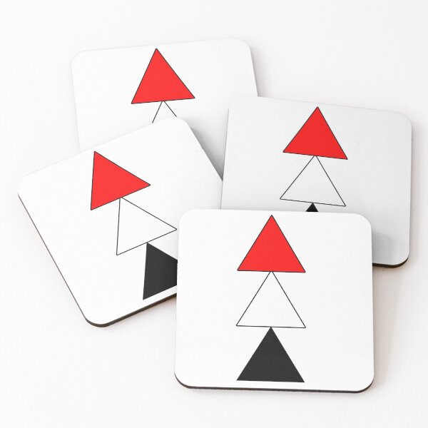 Item preview, Triangles Stacked Red White and Black designed and sold by Black-and-Red.