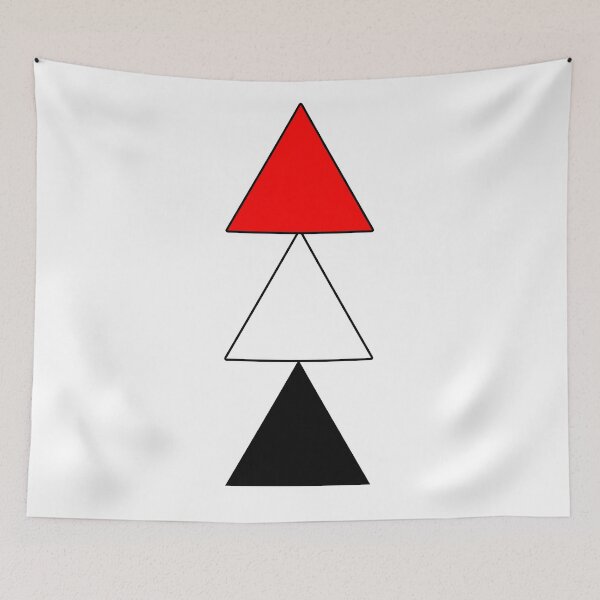 Item preview, Triangles Stacked Red White and Black designed and sold by Black-and-Red.
