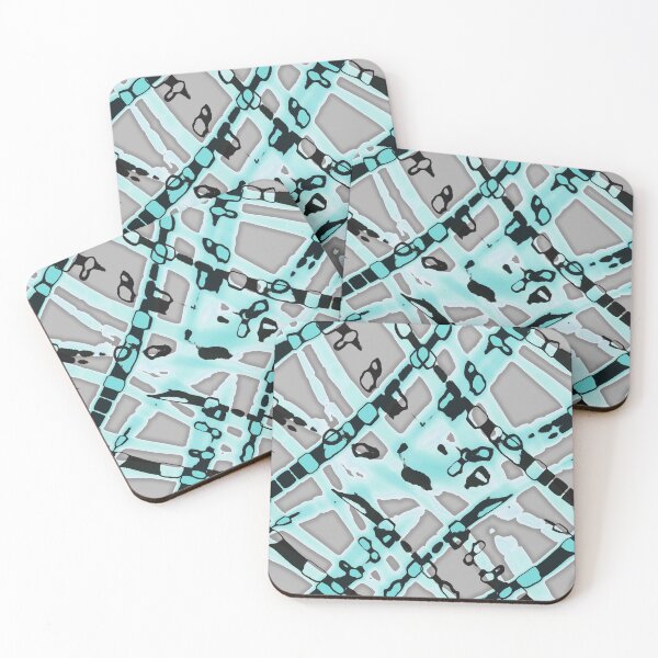 Item preview, Turquoise Ocean and Gray Diagonal  designed and sold by Sharon Schwalbe.