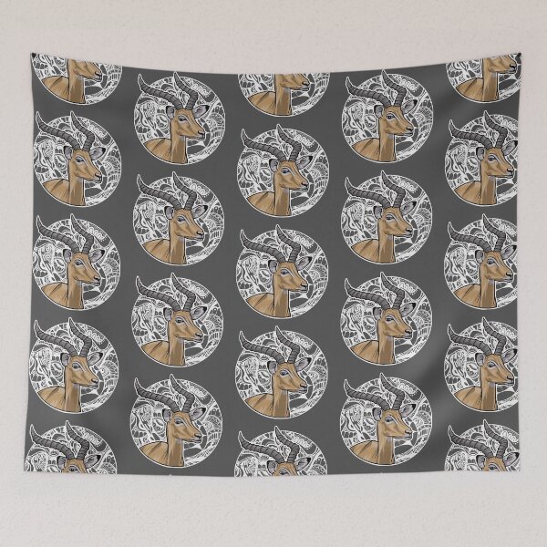 Item preview, Animal Alphabet_Impala designed and sold by AFrolicStone.