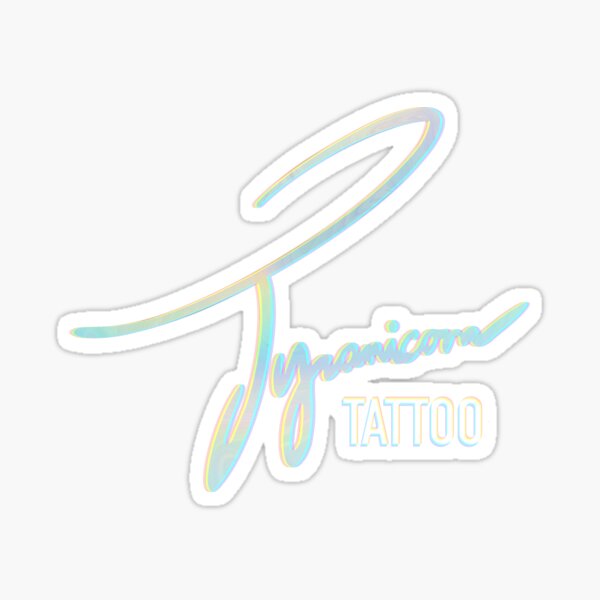 Holographic Tyranicorn Tattoo Merch Sticker