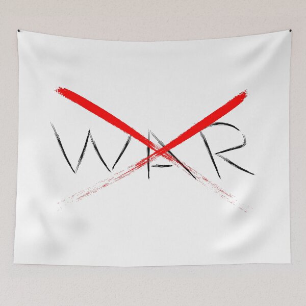 Item preview, The word WAR is crossed out in red designed and sold by Murza.