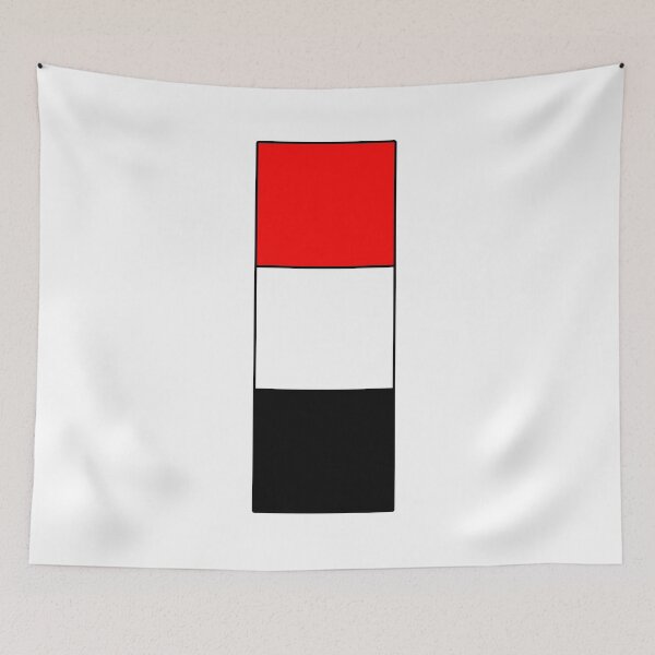 Item preview, 3 Squares Stacked Red White and Black designed and sold by Black-and-Red.