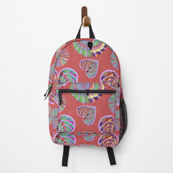 Item preview, A touch of psychedelic: colorful and round heart and circle on a red background - photo design designed and sold by kikidu21.