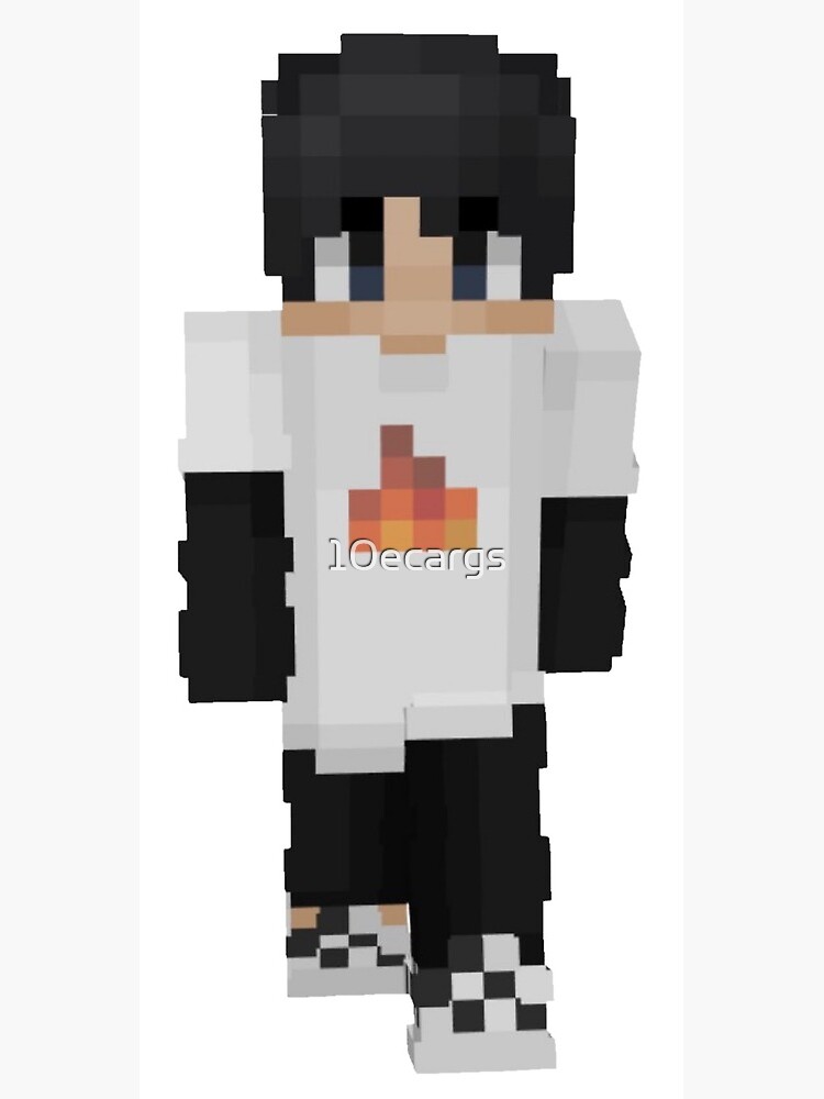 Sapnap Minecraft Skin Sticker Postcard for Sale by 10ecargs