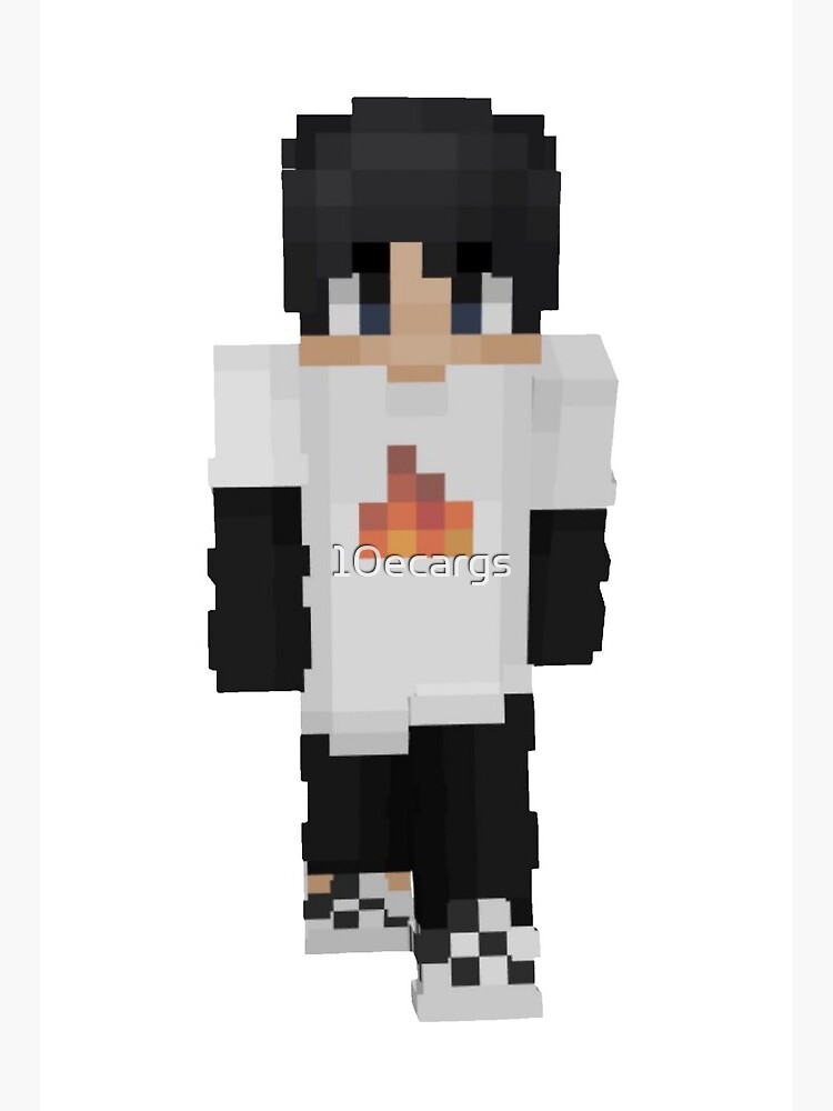 Sapnap Minecraft Skin Sticker Art Board Print for Sale by