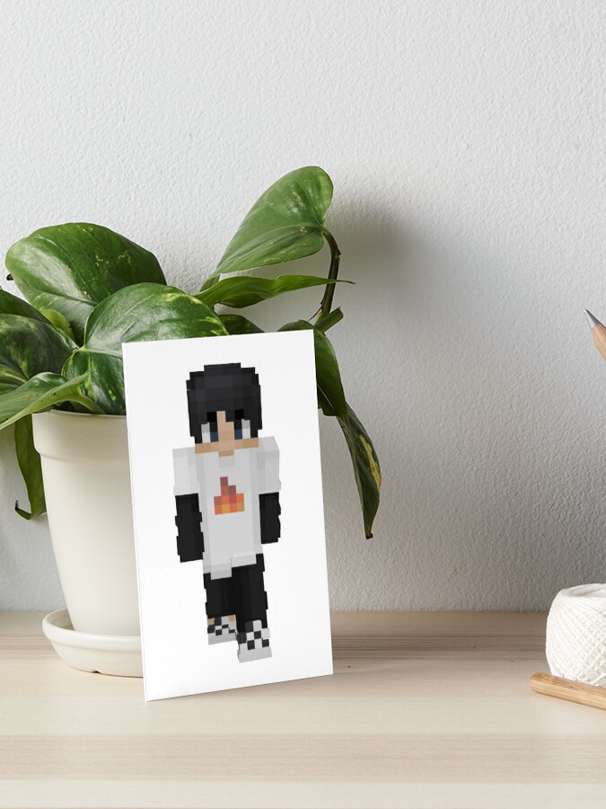 Sapnap Minecraft Skin Sticker Art Board Print for Sale by