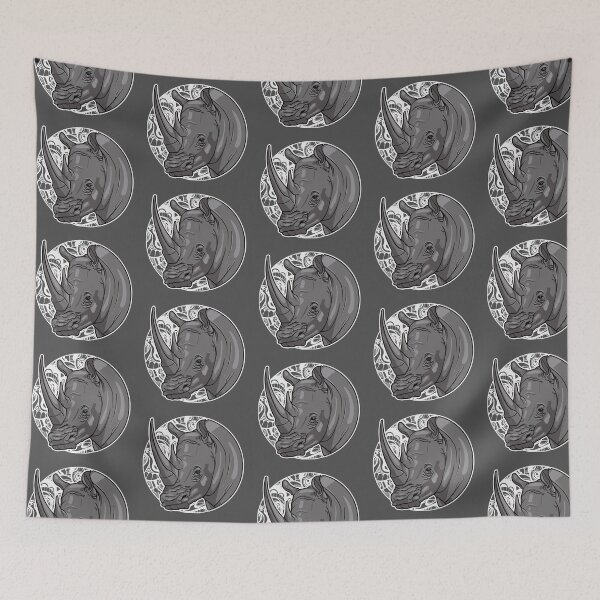 Item preview, Animal Alphabet_Rhino designed and sold by AFrolicStone.
