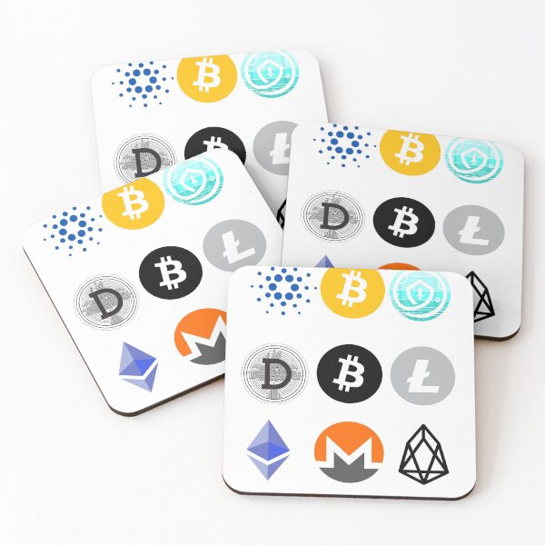 Aperçu de l'œuvre Autocollants Crypto Pack - Collection de crypto-monnaie bitcoin, etherium, safemoon, dogecoin, litecoin créée et vendue par RanirO.