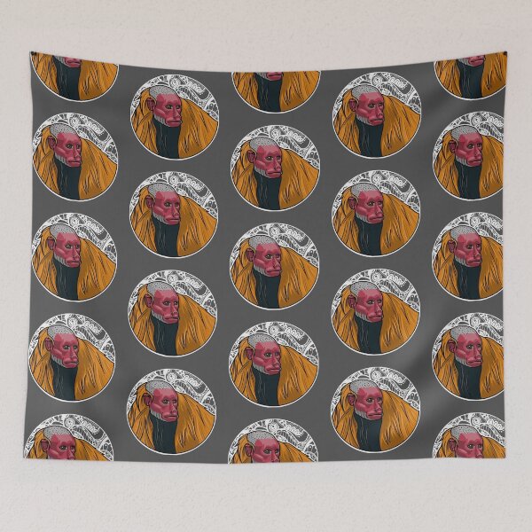 Item preview, Animal Alphabet_Uakari designed and sold by AFrolicStone.