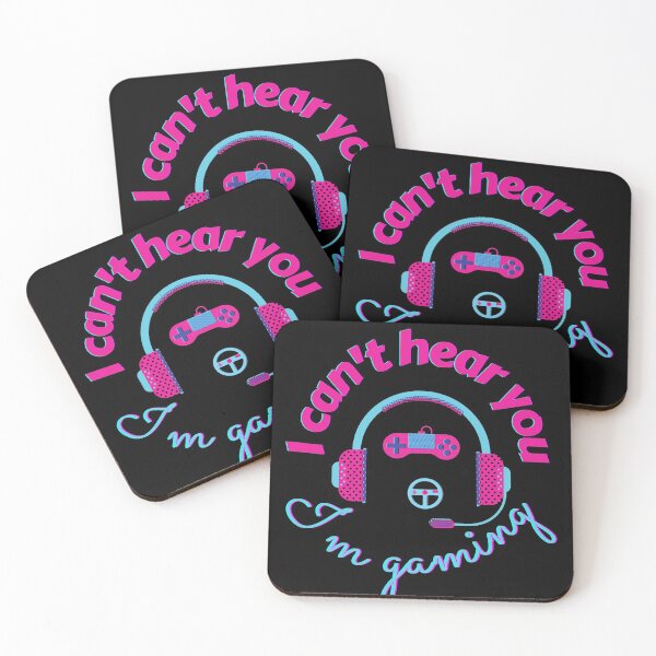 Item preview, I Can't Hear You I am Gaming Cool Pink Blue designed and sold by Archer25.