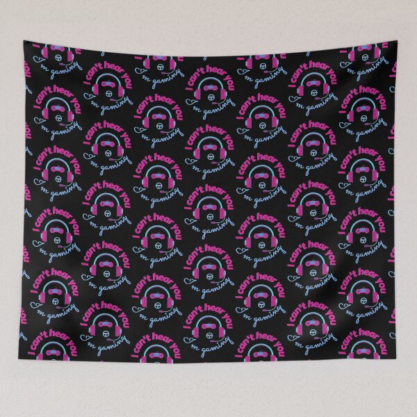 Item preview, I Can't Hear You I am Gaming Cool Pink Blue designed and sold by Archer25.
