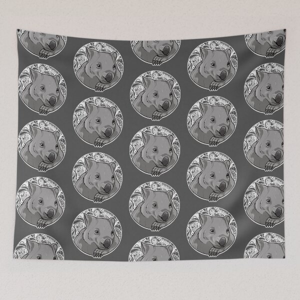 Item preview, Animal Alphabet_Wombat designed and sold by AFrolicStone.