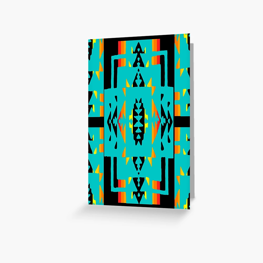 Geometric Black White And Turquoise Tribal Aztec Hand Towel Bath