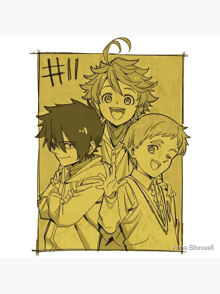 The Promised Neverland Emma Ray & Norman Characters | Art Board Print