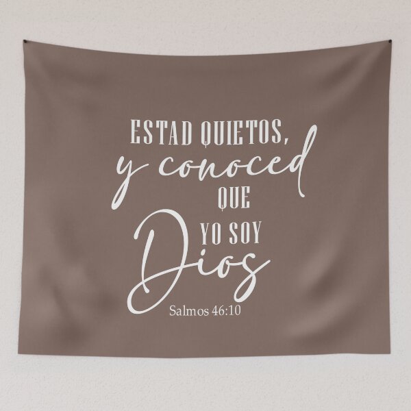 Item preview, Salmos 46 10, Spanish Bible Verse designed and sold by Aryam Quotes.