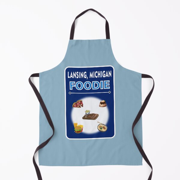 Item preview, Lansing, Michigan  - Foodie - Dark Blue Background designed and sold by ThisNThatImages.
