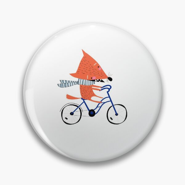 Item preview, Bicycle Fox cartoon designed and sold by NoelNimmad.