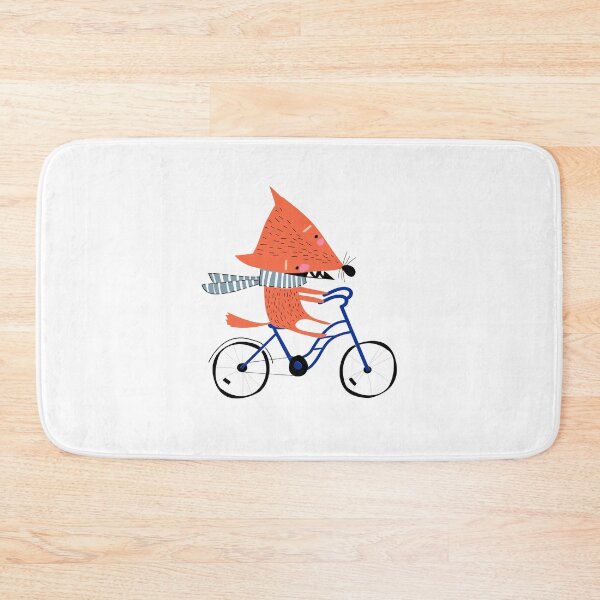 Item preview, Bicycle Fox cartoon designed and sold by NoelNimmad.