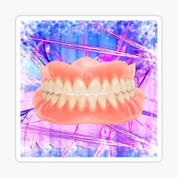 "Denture with Paint Splatter" Sticker for Sale by Applepies4u Redbubble