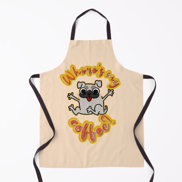 Item preview, where's my coffee? pug dog  designed and sold by unepommedeterre.