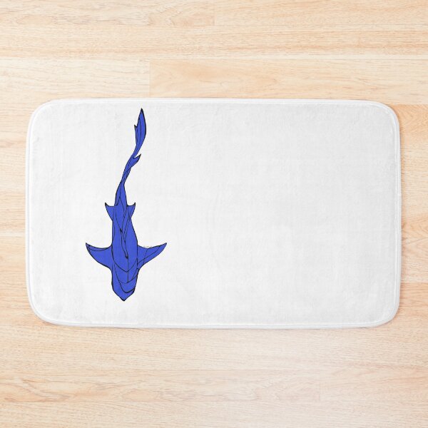 Item preview, Black/Electric Blue Line Art White Shark Ocean Themed Design Lemon, Tiger, Cookie Cutter Shark designed and sold by Celosia Liv.