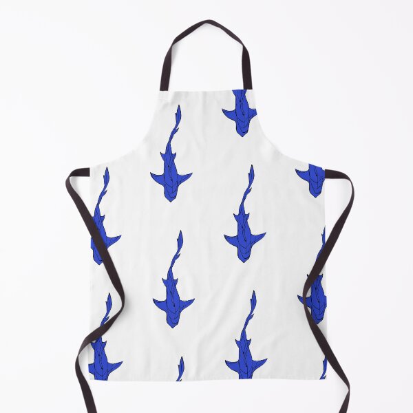 Item preview, Black/Electric Blue Line Art White Shark Ocean Themed Design Lemon, Tiger, Cookie Cutter Shark designed and sold by Celosia Liv.