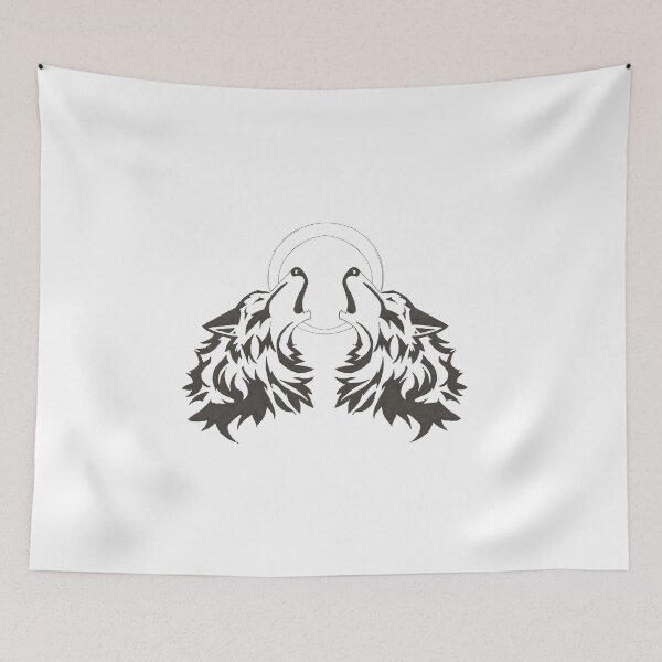 Item preview, Wolves Howling at Same Moon designed and sold by CrazyNerdAlert.