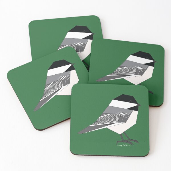 Item preview, Geometric Black-Capped Chickadee without background designed and sold by Caseymakesart.