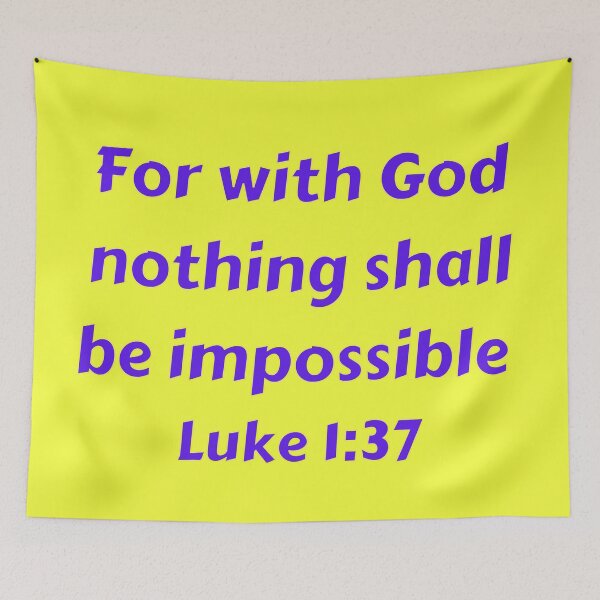 Item preview, Bible Verse Luke 1:37 designed and sold by Prayingwarrior.