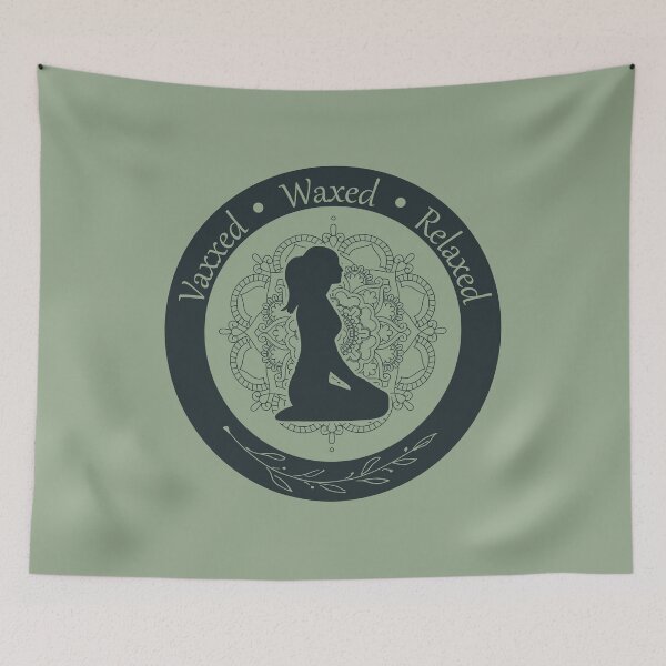 Item preview, Vaxxed Waxed and Relaxed (v2) - funny covid quotes designed and sold by DebbisPalette.