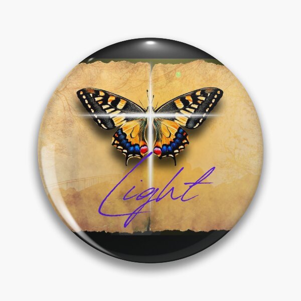 Item preview, Butterfly On Ancient Parchment With Light Of A Cross Design designed and sold by EarthArtDesigns.