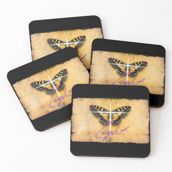 Item preview, Butterfly On Ancient Parchment With Light Of A Cross Design designed and sold by EarthArtDesigns.