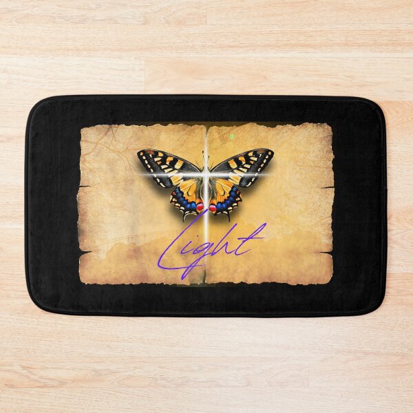 Item preview, Butterfly On Ancient Parchment With Light Of A Cross Design designed and sold by EarthArtDesigns.
