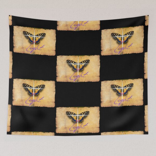 Item preview, Butterfly On Ancient Parchment With Light Of A Cross Design designed and sold by EarthArtDesigns.