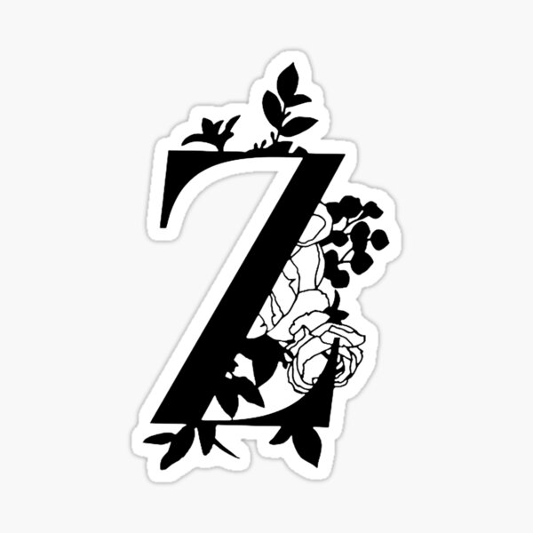 Letter Z Monogram alphabet Invitation wedding party Sticker