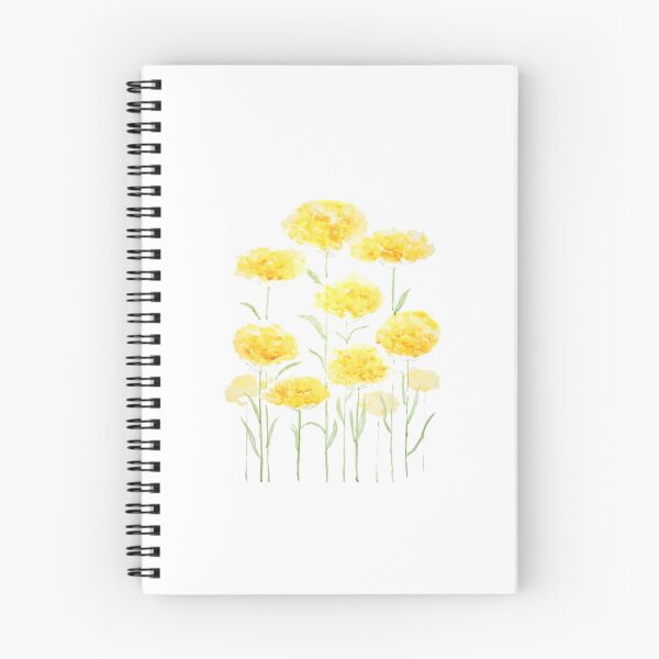 Item preview, hand painted abstract yellow common yarrow flowers watercolor  designed and sold by ColorandColor.