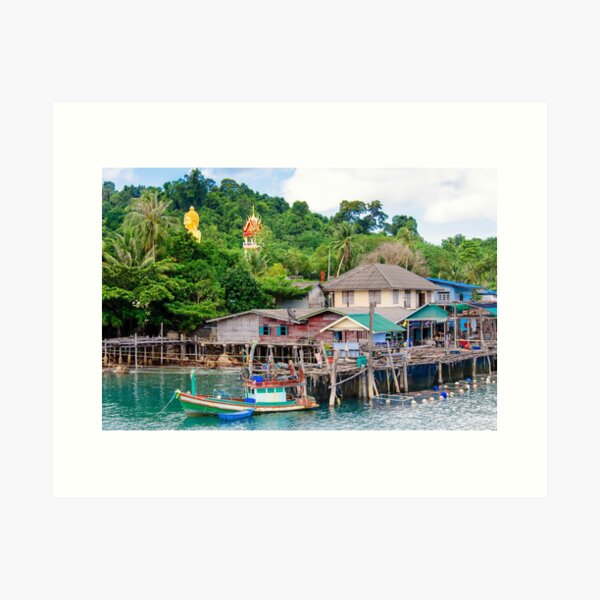 Item preview, View of Baan Ao Salad port and fishing village on Koh Kood Island, Thailand designed and sold by Stanciuc.