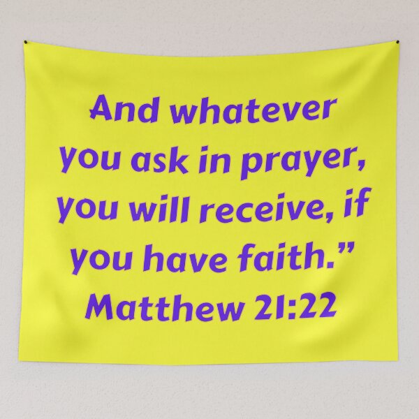Item preview, Bible Verse Matthew 21:22 designed and sold by Prayingwarrior.