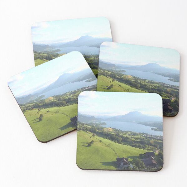 Item preview, Landscape photography Switzerland Greens lakes and mountains designed and sold by aventi24.