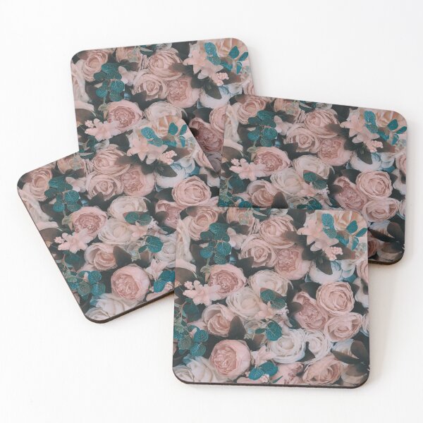 Item preview, Roses in Soft Pinks and Greens designed and sold by SquishStitches.
