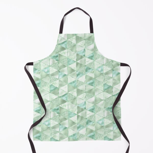 Item preview, Delicate and shimmery minty silver geometric pattern, mint green faux glitter and foil designed and sold by Orianah.